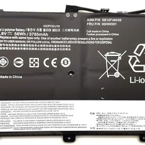 00HW000 00HW001 SB10F46438 SB10F46439 4ICP7/52/76 Laptop Battery for Lenovo ThinkPad S3 Yoga 14 Series Notebook 20DM 20DN (14.8V 56Wh 3785mAh)