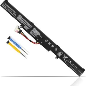 A41N1611 Laptop Battery for Asus Rog Strix GL553VD GL553VE GL553VW Series Notebook A41LK9H A41LP4Q A41LK5H OB110-00470000 Black 14.4V 48Wh 3150mAh 4-Cell