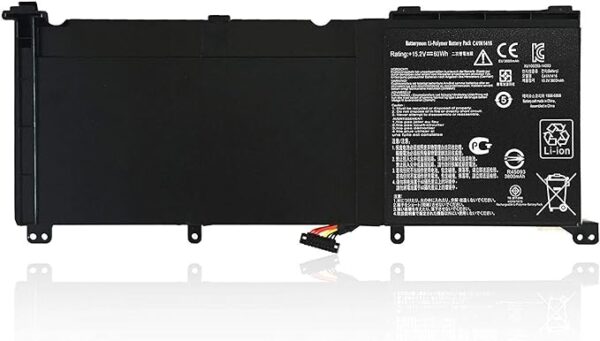 C41N1416 Laptop Battery for Asus ZenBook Pro G501 G501VW G501VJ G501JW G601J N501 N501J N501JW N501L UX501 UX501J UX501L UX501JW UX501VW UX501LW N501JW-1A N501JW-2B Series 0B200-01250100 15.2V 60Wh