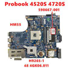 HP ProBook 4520S 4720S Notebook 598670-001 Motherboard 633551-001 628795-001