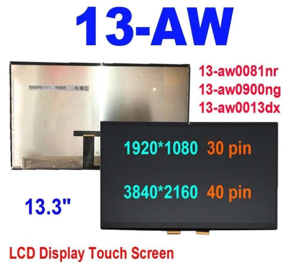 HP SPECTRE X360 13-AW 13-AW0000 OLED Screen LCD screen + Touch Digitizer + Bezel Screen 13.3″ FHD (1920×1080)