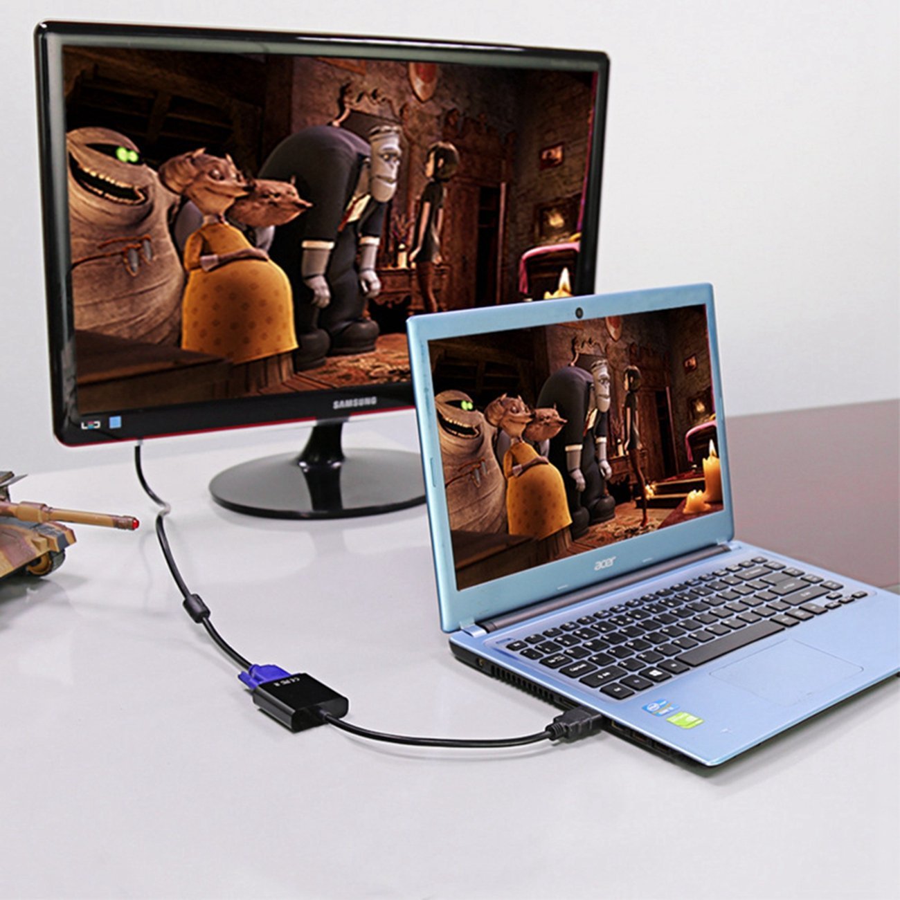 How-to-connect-a-VGA-monitor-to-an-HDMI-port