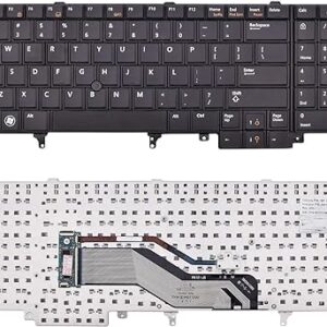 Keyboard with Pointer Compatible with Dell Latitude E5520 E5520m E5530 E6520 E6530 E6540 Precision M4600 M4700 M4800 M6600 M6700 Laptop Non-Backlit