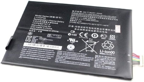 L11C2P32 1ICP3/62/147-2 Laptop Battery for Lenovo IdeaTab A1000 A3000 S600H A3000-H 10.1-Inch Tablet Series(3.7V 23Wh)