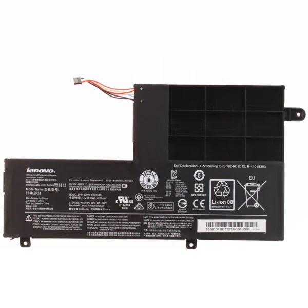 L14L2P21 L14M2P21 Laptop Battery for Lenovo Yoga 500 500-151BD 500-15ISK 500-14ISK 500-14IBD Ideapad U41-70 310S-14ISK 300S-14ISK S41-70 S41-70AM-IFI 500S 500S-14ISK 510S-14ISK 520S-14IKB 7.4V 30Wh