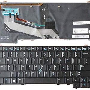 Laptop Keyboard with Backlit and Pointer for Dell Latitude E5440 E5450