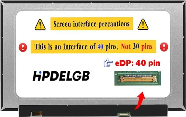 screen Replacement for HP Omen 16-B0005DX 16-e0004AX M54741-001 NE161QHM-NY1 16 inch 165Hz QHD 2K 2560x1440 IPS 40Pin LCD Display Screen Replacement Panel Non-Touch Screen