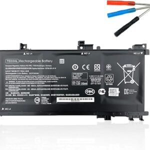 TE03XL Battery TE03061XL for HP Omen 15-ax000: 15-ax033dx 15-ax210nr 15-ax001ns; HP Pavilion 15-bc000: 15-bc008tx