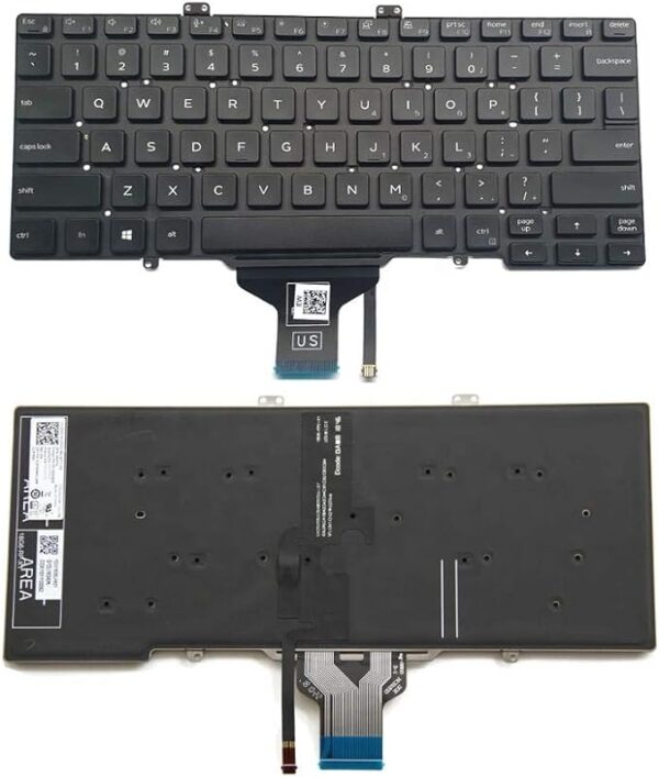 US English Keyboard for Dell Latitude 7400 5400 5401 5410 5411 07D2R0 0RN86F Backlit with Pointer Frame