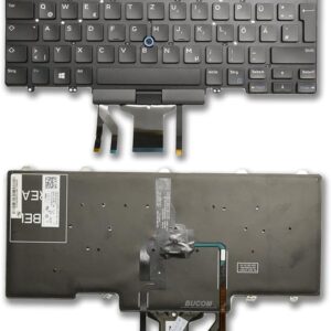 US Keyboard for Dell Latitude E5450 E5470 E7450 E7470 7480 7490 5480 5488 Laptop Frame, with Pointer, with Backlight