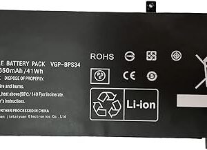 VGP-BPS34 VGP-BPL34 BPS34 Laptop Battery for Sony Vaio 15 Touch SVF15A16CXB SVF14AC1QL SVF14AC1QU SVF14A14CXP SVF14A14CXS SVF14A15CXB SVF14A15CXP SVF14A15CXS(11.1V 41Wh)